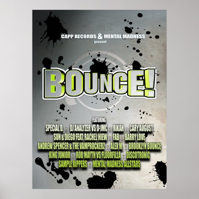 Bounce! Poster (Vorne)