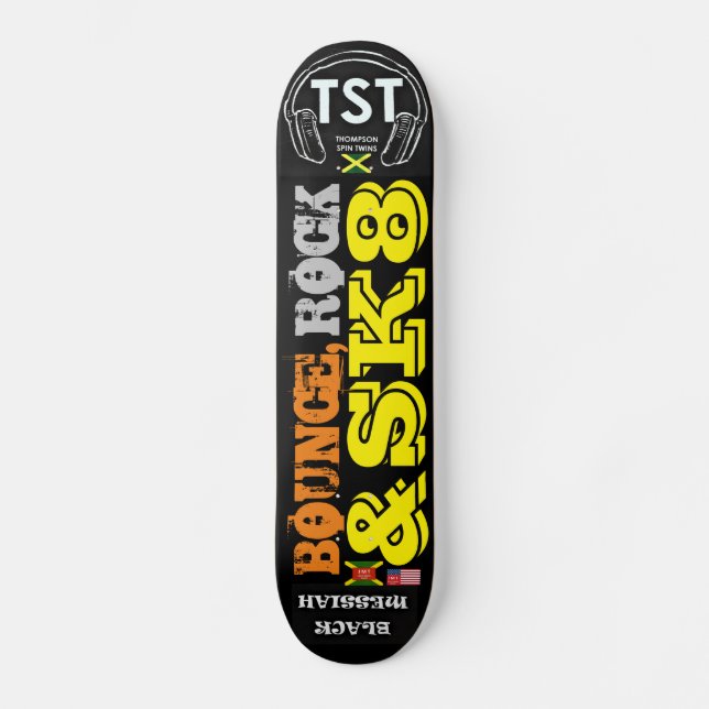 BOUNCE ROCK & SK8 Skateboard (Vorderseite)