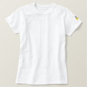 Bouncee™ Lächelnde Tenniskugel bestickt Logo T Besticktes T-Shirt
