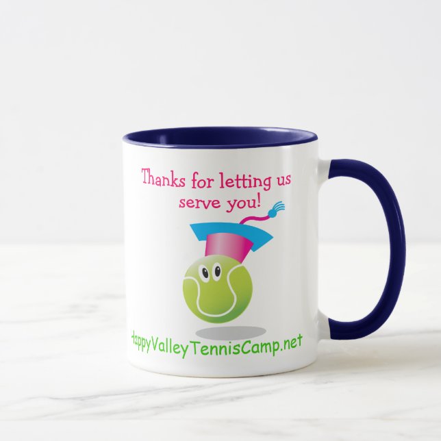 Bouncee™ lächelnder Tennisball_Schüler des Spiels Tasse (Rechts)