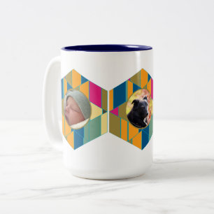 Bouncing Hexagon Zwei-Tone-Tasse Zweifarbige Tasse