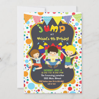 Bouncing Invitation Kindergeburtstag Party Bounce Einladung