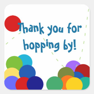 Bouncing Party Danke Stickers