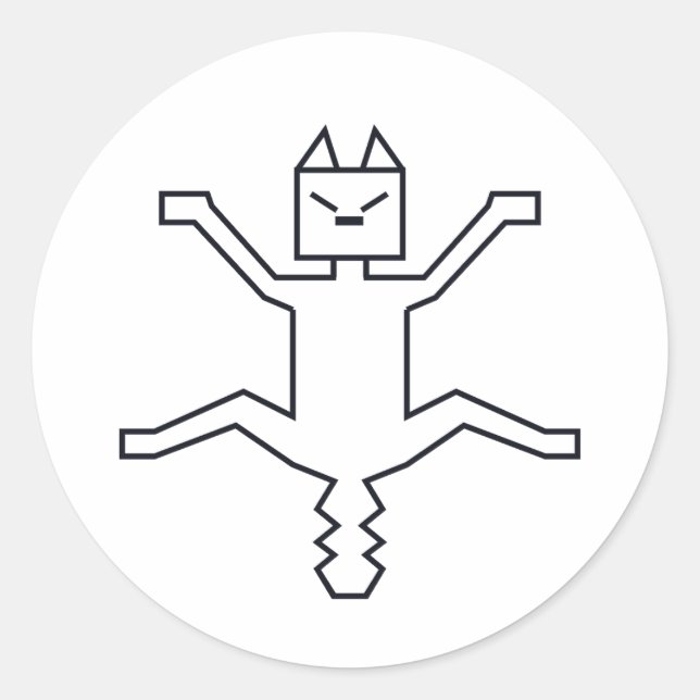 Bouncy Cat Runder Aufkleber (Vorderseite)