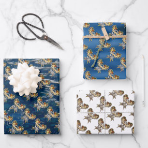 Bound Mermaids - Schönes Design für Meeresliebhabe Geschenkpapier Set