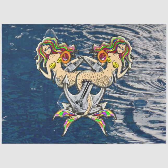 Bound Mermaids - Schönes Design für Meeresliebhabe Seidenpapier (Vorderseite)