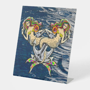 Bound Mermaids - Schönes Design für Meeresliebhabe Sockelschild