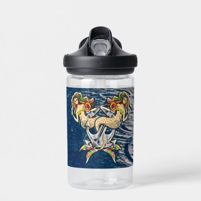 Bound Mermaids - Schönes Design für Meeresliebhabe Trinkflasche (Vorne)
