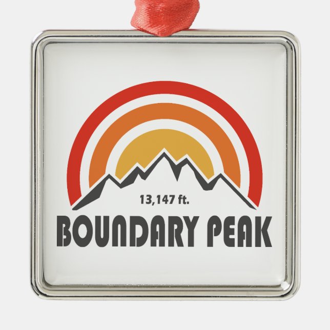 Boundary Peak Nevada Ornament Aus Metall (Vorne)