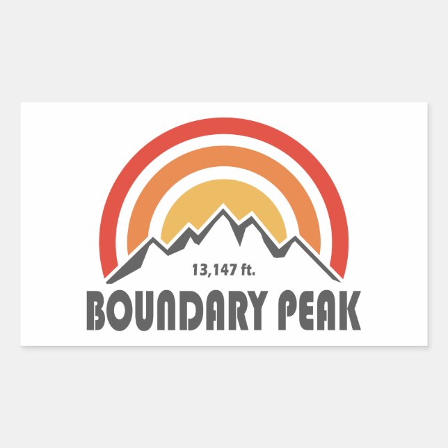Boundary Peak Nevada Rechteckiger Aufkleber (Vorderseite)