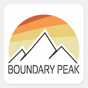 Boundary Peak Nevada Retro Quadratischer Aufkleber