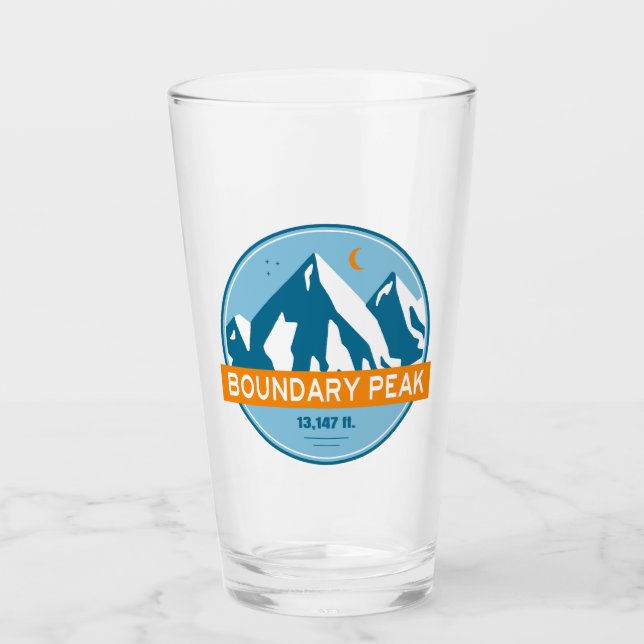 Boundary Peak Nevada Sterne Mond Glas (Vorderseite)