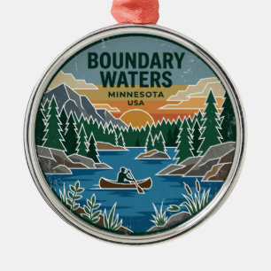 Boundary Waters Canoe Area Wilderness Minnesota Ornament Aus Metall