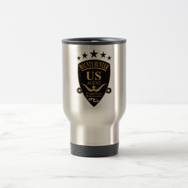 Bounty Hunter Agent Travel Mug Reisebecher (Mittel)
