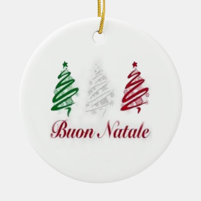Bouon Natale Tri couleur ornement de Noël (Devant)