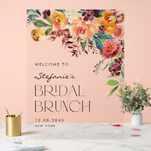 Bouquet aquarelle Fleurs d'automne Brunch de maria