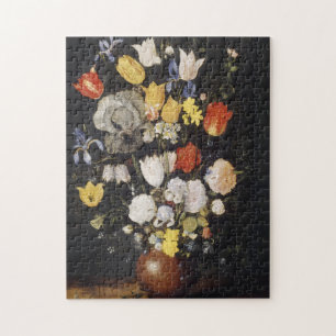 Bouquet aus Blume in einer Erdenware-Vase (1610)