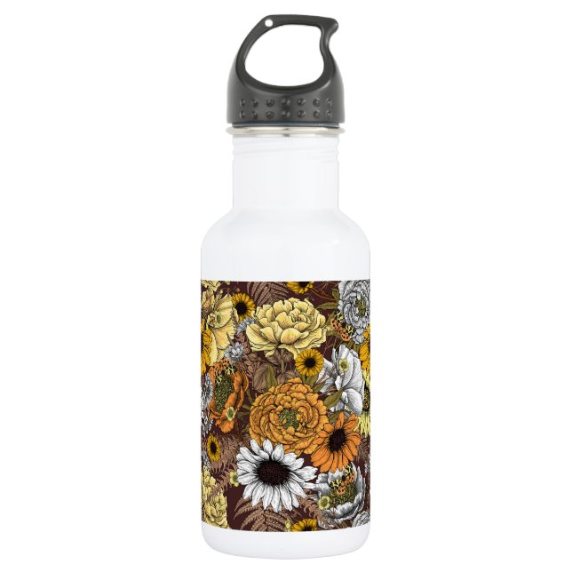 Bouquet aus Blume- Rose, Pfingsten, Molkereien Edelstahlflasche (Vorderseite)