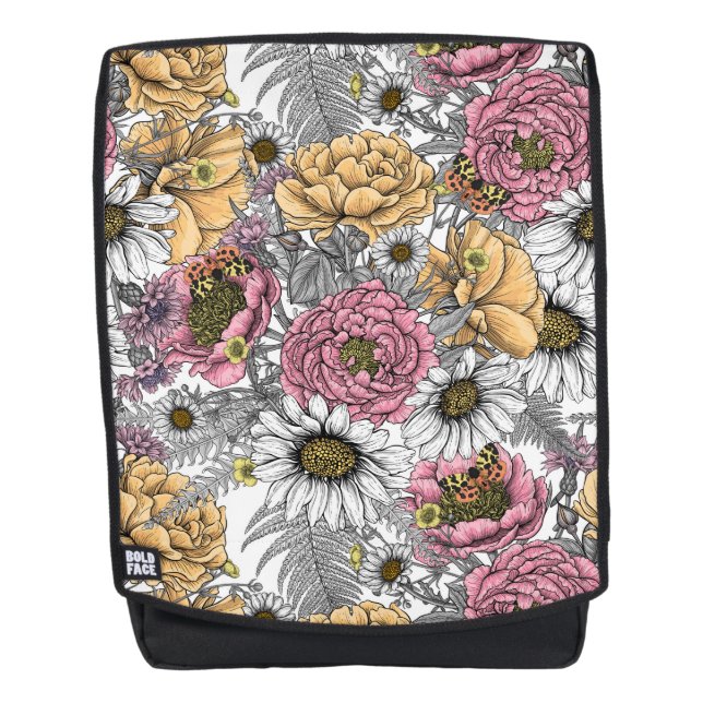 Bouquet aus Blume- Rose, Pfingsten, Molkereien Rucksack (Vorderseite)