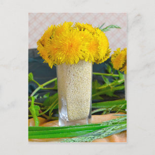 Bouquet aus gelben Lüstern auf der Postkarte
