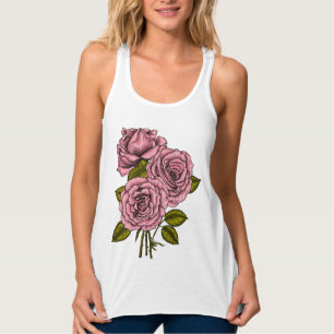 Bouquet aus rosa Rosen T-Shirt Tank Top