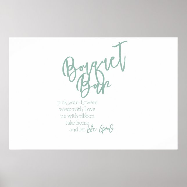 Bouquet Bar Poster (Vorne)