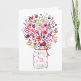 Bouquet Birthday Card Karte
