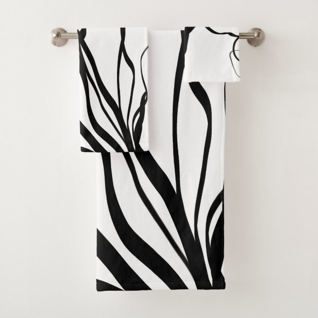 Bouquet Blanc : Abstrait blanc & noir (En situation)