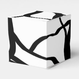 Bouquet Blanc: Abstrakt Weiß und Schwarz Geschenkschachtel