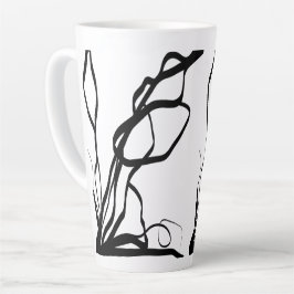 Bouquet Blanc: Abstrakt Weiß und Schwarz Milchtasse