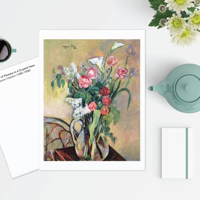 Bouquet Blume Crystal Vase Valadon Postkarte (Von Creator hochgeladen)