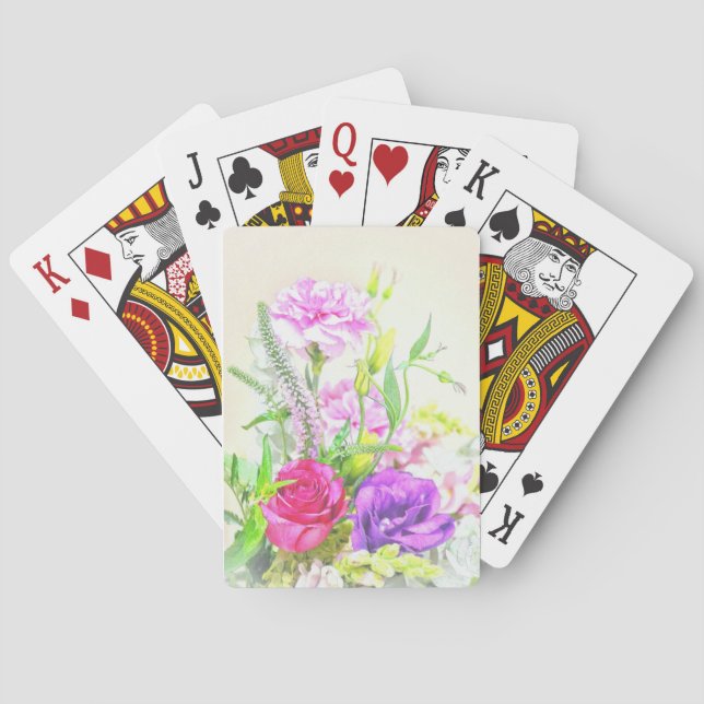 Bouquet Blume Kunst, Dichtung und Musik Spielkarten (Rückseite)