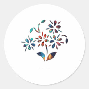 Bouquet Blume Vier Aufkleber