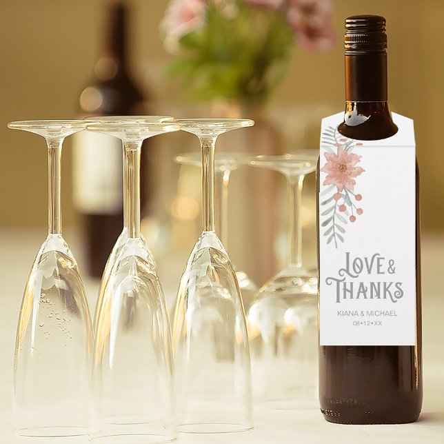 Bouquet Blush ID654 Flaschenanhänger (Wine Bottle In Situ)