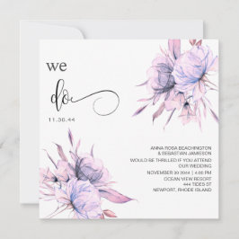 *~* Bouquet Blush Pink AR15 Floral QR UAWG WEDDING Einladung