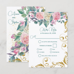 Bouquet botanique avec Faux Gold Swirl RSVP
