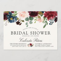 Bouquet Bourgogne | Invitation de douche nuptiale