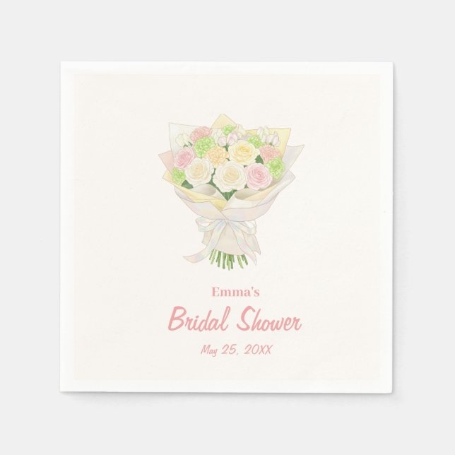 bouquet Bridal Shower Serviette (Vorderseite)