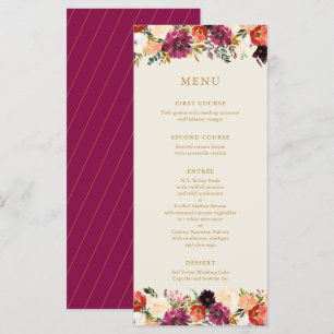 Bouquet d'automne sauvage   Menu Mariage