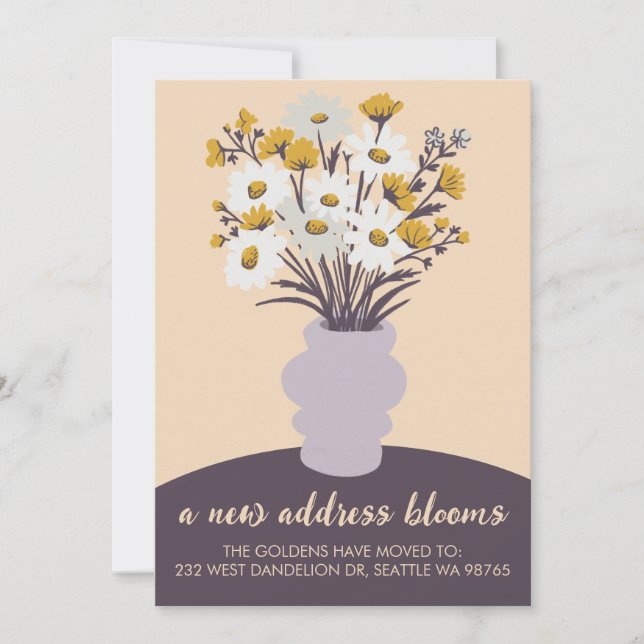 Bouquet de Faire-part mobiles de nouvelles adresse (Devant)