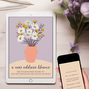 Bouquet de Faire-part mobiles de nouvelles adresse