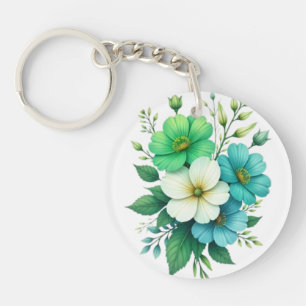 Bouquet de fleurs blanches bleues-57453
