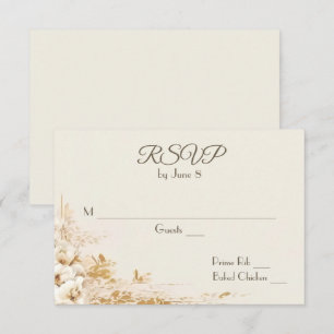 Bouquet de fleurs de mariage sur RSVP ivoire
