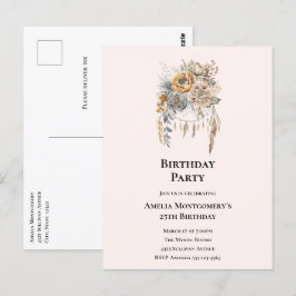 Bouquet de fleurs élégant avec carte d'anniversair