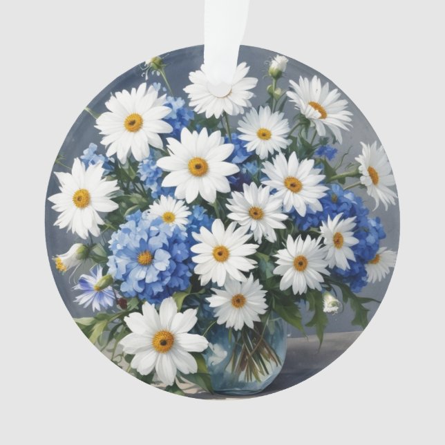 Bouquet de fleurs Élégantes marguerites Aquarelle (devant)