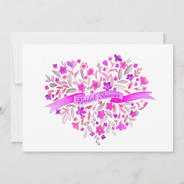 Bouquet de fleurs fleur douche nuptiale invitation (Devant)