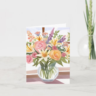 Bouquet de fleurs printanières | Jolie carte flora