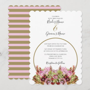 Bouquet de fleurs sauvages rustiques Invitations d