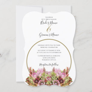 Bouquet de fleurs sauvages rustiques Invitations d