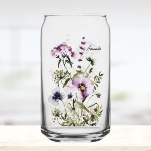 Bouquet de fleurs sauvages violettes aquarelle flo